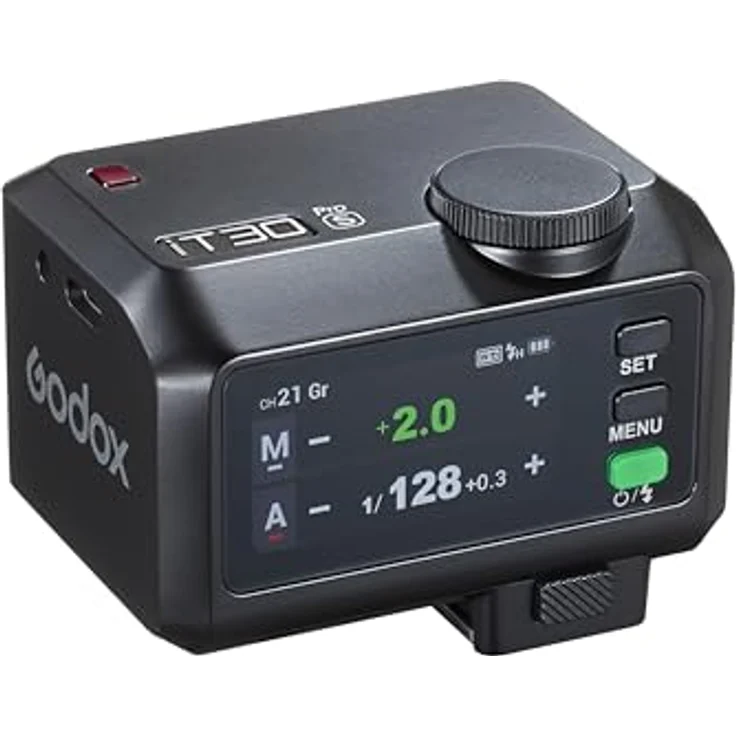 Godox iT30Pro F black, TTL Mini Flash für Fujifilm, tragbares Blitzgerät, Schwarz – Bild 2