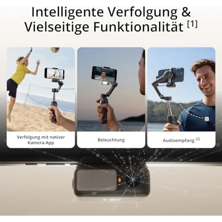 DJI Osmo Mobile 7P Gimbal-Stabilisator für iPhone, Android, Natives Tracking, Beleuchtung, 3-Achsen-Smartphone-Gimbal, schneller Start, EIN-klick-Bearbeitung, integrierter Verlängerungsstab & Stativ – Bild 2