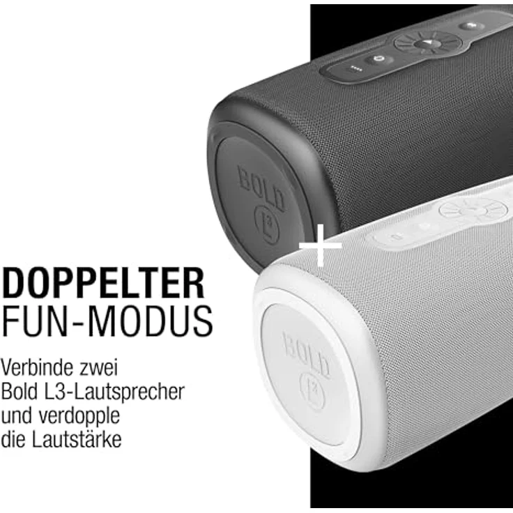 Fresh 'n Rebel Bold L3, Kabelloser Bluetooth Lautsprecher mit 40W RMS, IP67 Wasserdicht, 25h Spielzeit, Boller Bass, Double Fun Mode, Ice Grey – Bild 3