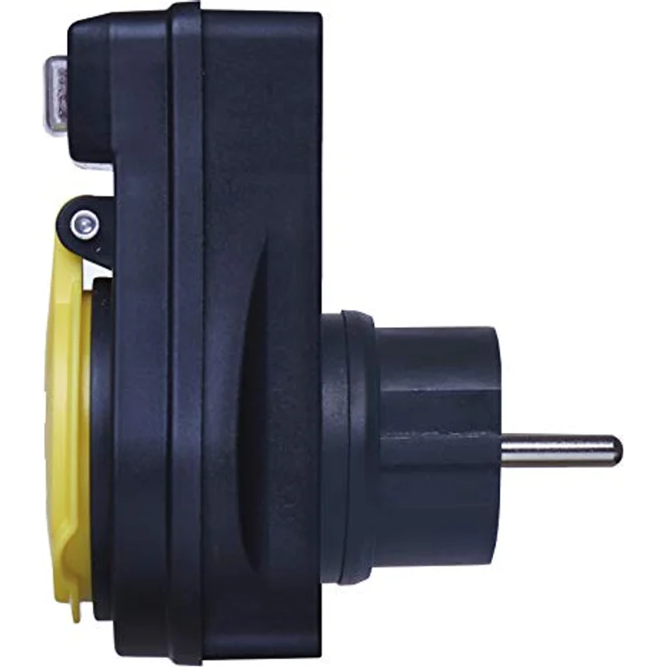 EMOS Outdoor Steckdose mit Schalter, IP44 wasserdichter Steckdosenadapter Schuko mit Schutzkappe für Außenbereich – Bild 3