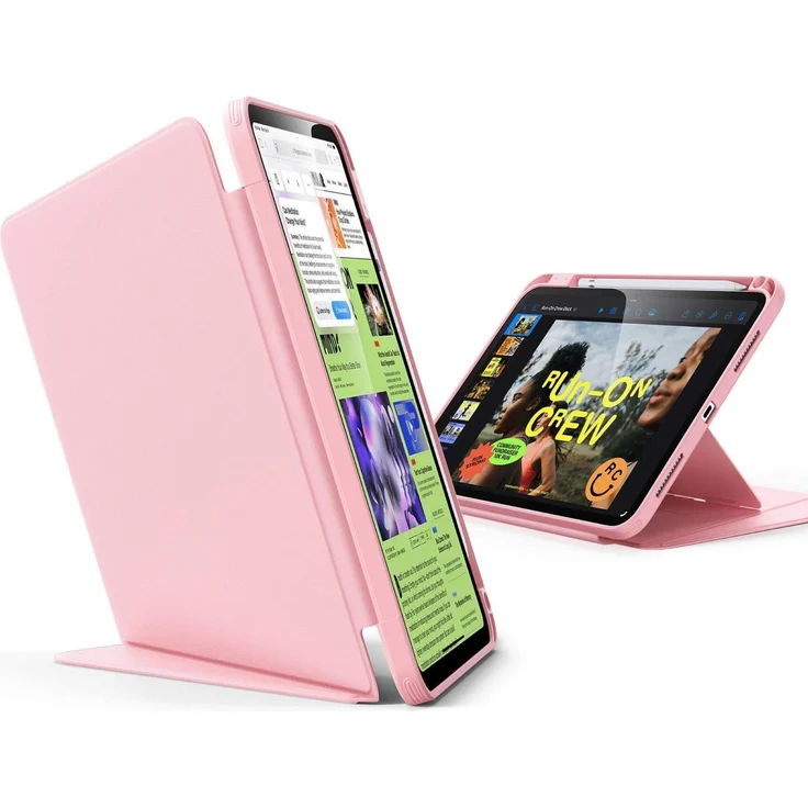 ESR Flip Hybrid Hülle mit Pencil Holder für iPad 10 (2022) 10.9 / 11 (2025) – Pink, vielseitige Tablet-Tasche mit Schlagschutz und präzisen Aussparungen