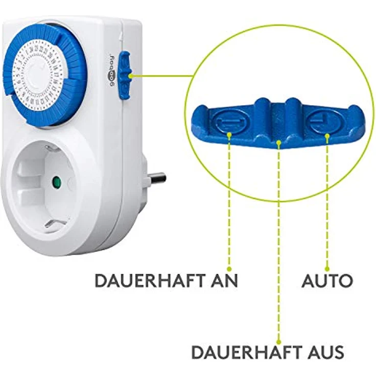 Goobay 59038 analoge Zeitschaltuhr zur präzisen und einfachen Steuerung von elektronischen Geräten, weiß – Bild 5
