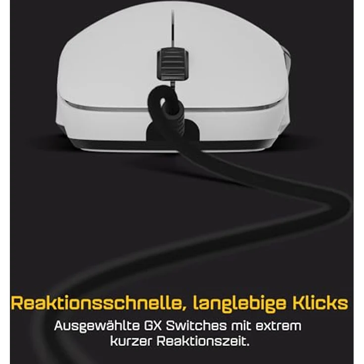 Endgame Gear XM2 8k v2 Gaming-Maus, kabelgebunden, 8.000 Hz Polling-Rate, PixArt PAW3950 Sensor bis 30.000 CPI, weiß – Bild 3