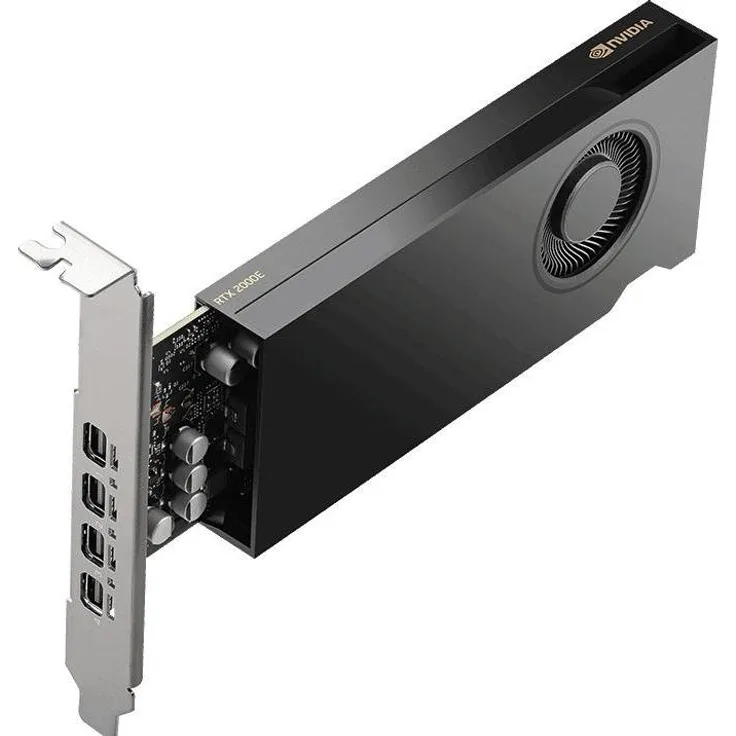 PNY NVIDIA RTX 2000E Ada Lowprofile, 16 GB GDDR6 Grafikkarte mit aktiver Kühlung, unterstützt bis zu 4 Monitore, PCIe 4.0, maximale Auflösung 7680 x 4320 Pixel