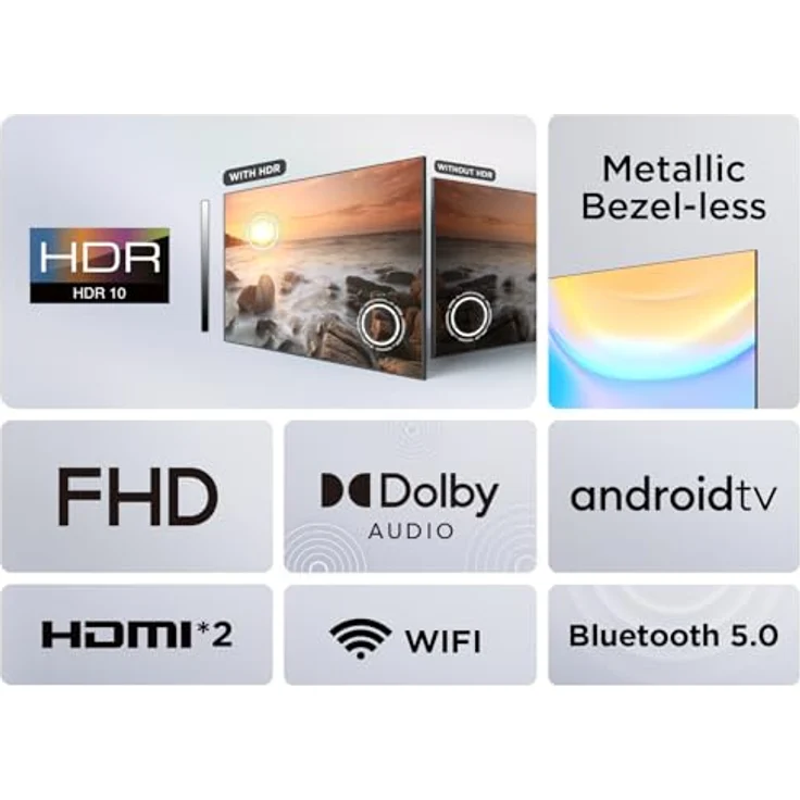 TCL 32L5A, 32 Zoll Fernseher, FHD, HDR smart TV (Kindermodus, Dolby Audio) in schwarz – Bild 3