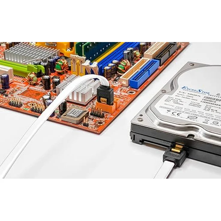 BIGtec BIG1948 1m HDD S-ATA Kabel weiß gerade/gerade Kontakte vergoldet – Bild 8