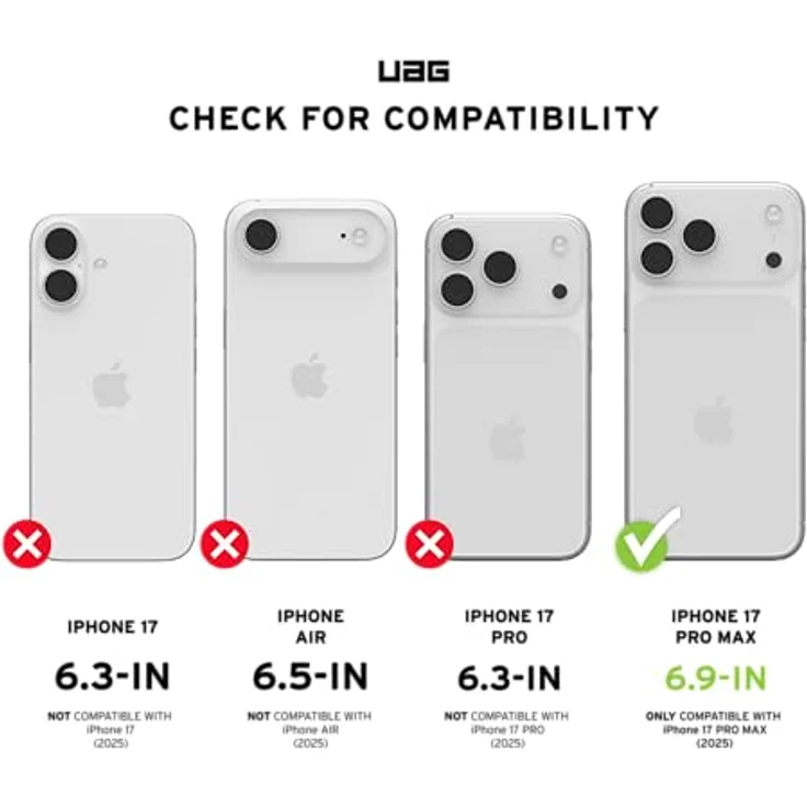 UAG Metropolis LT MagSafe, unzerstörbare Smartphone Hülle für Apple iPhone 17 Pro Max, Schwarz – Bild 2