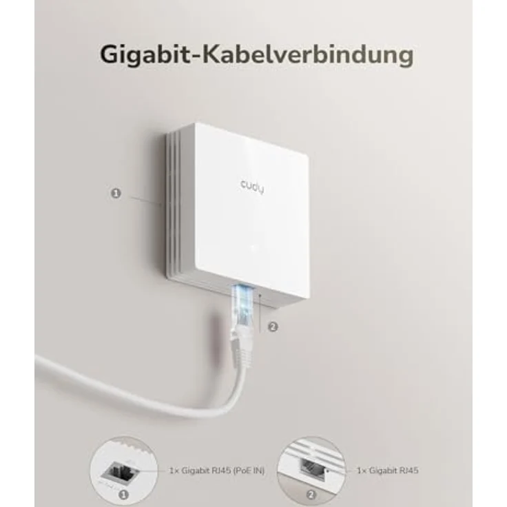 Cudy AP1300E, Access Point mit 2,4 GHz und 5 GHz, 1167 Mbit/s, WPA3, für Wohn- und Büroräume – Bild 5