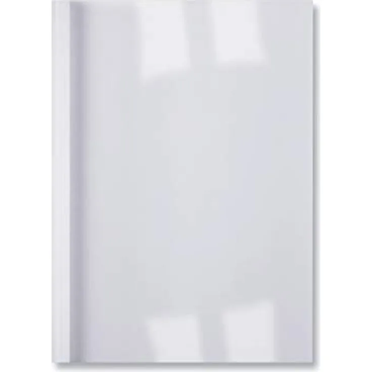 GBC Thermobindemappe Business Line, A4, transparente PVC-Vorderseite, seidenmatte weisse Rückseite, Rückenbreite 3 mm