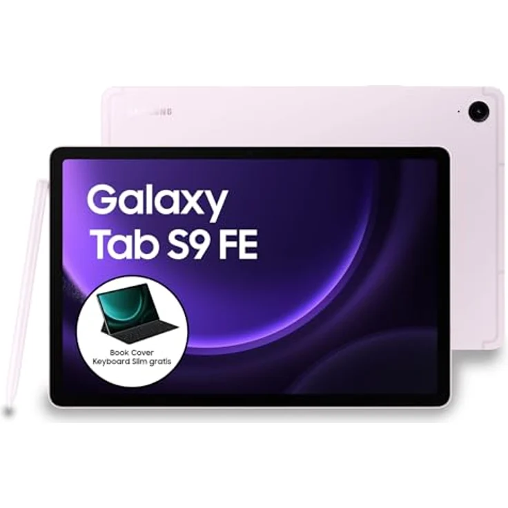 Samsung Galaxy Tab S9 FE Android-Tablet, Mit Stift (S Pen), Lange Akkulaufzeit, Simlockfrei ohne Vertrag, WiFi, 128 GB, Lavendel – Bild 1