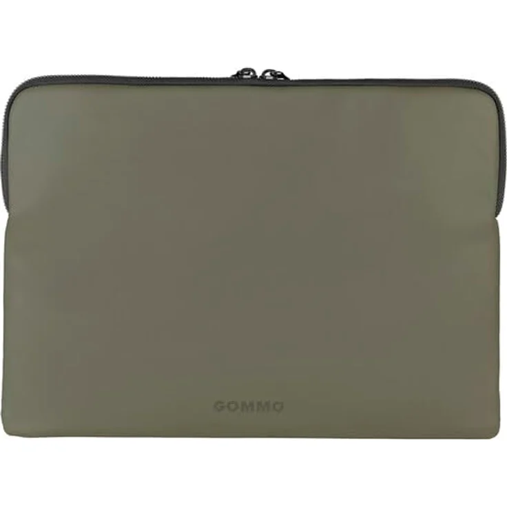 TUCANO GOMMO - Sleeve für 35,6 cm (14 Zoll) und MacBook 14 Zoll (35,6 cm), gummiertes Material, Militärgrün – Bild 1