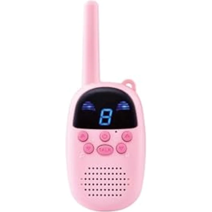 SilverCrest Kinder Walkie Talkie Set, Funkgerät bis 8 km Reichweite, rosa mit 5 Ruftönen und LED-Display – Bild 2