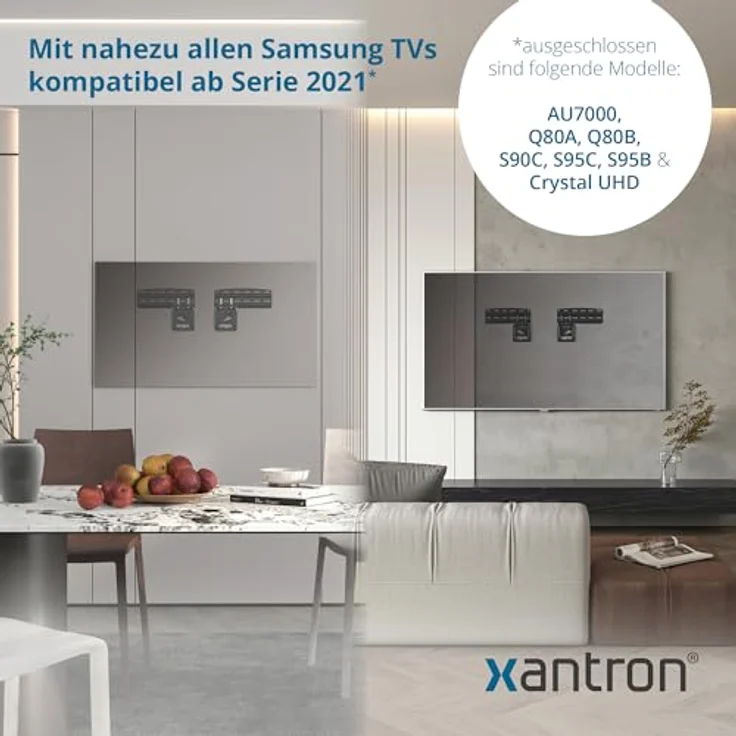 Xantron® SF01 Samsung TV Wandhalterung 43-85 Zoll/ Slim Fit max. 60kg / Fernseher , minimaler Wandabstand - inkl. Montagematerial – Bild 5