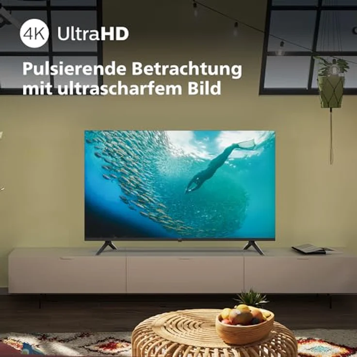 Philips 65PUS7009 4K LED Smart TV - 65-Zoll Display mit Pixel-präziser Ultra HD Titan OS Plattform und Dolby Atmos-Klang. Funktioniert mit Alexa und Google Sprachassistent – Schwarz – Bild 2