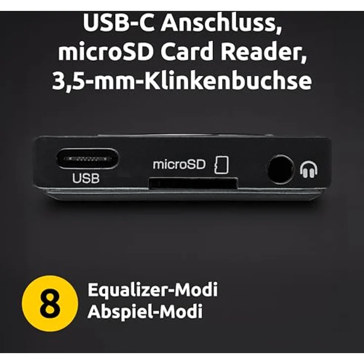 Intenso Video Scooter BT MP3 Player, 64 GB microSD, Bluetooth 5.0, 1,8 Zoll Farbdisplay, bis 18h Akku, schwarz, inkl. Kopfhörer – Bild 5