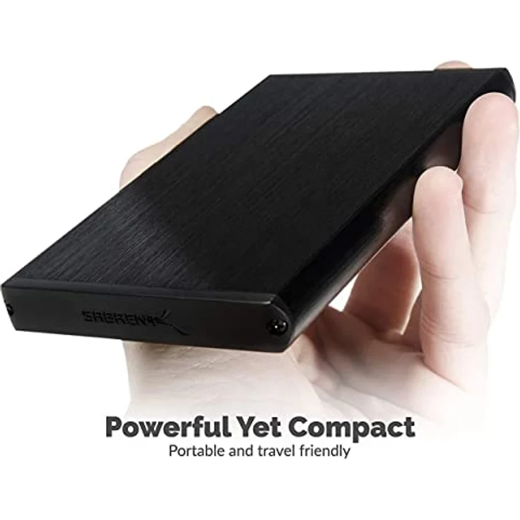 Sabrent Festplatten - Zubehör Gehäuse Ultra Slim USB 3.0 zu 2,5 Zoll [=6.35cm] SATA Externe Aluminium Festplattengehäuse [Schwarz] (EC-UK30) – Bild 6