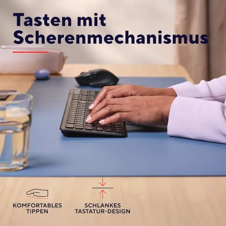 Trust Vaiya Kabellose Multigerätetastatur, Schwarz, 2,4 GHz & 3x Bluetooth, Scherentasten, 6 Monate Akkulaufzeit, Multi-OS-Unterstützung – Bild 6