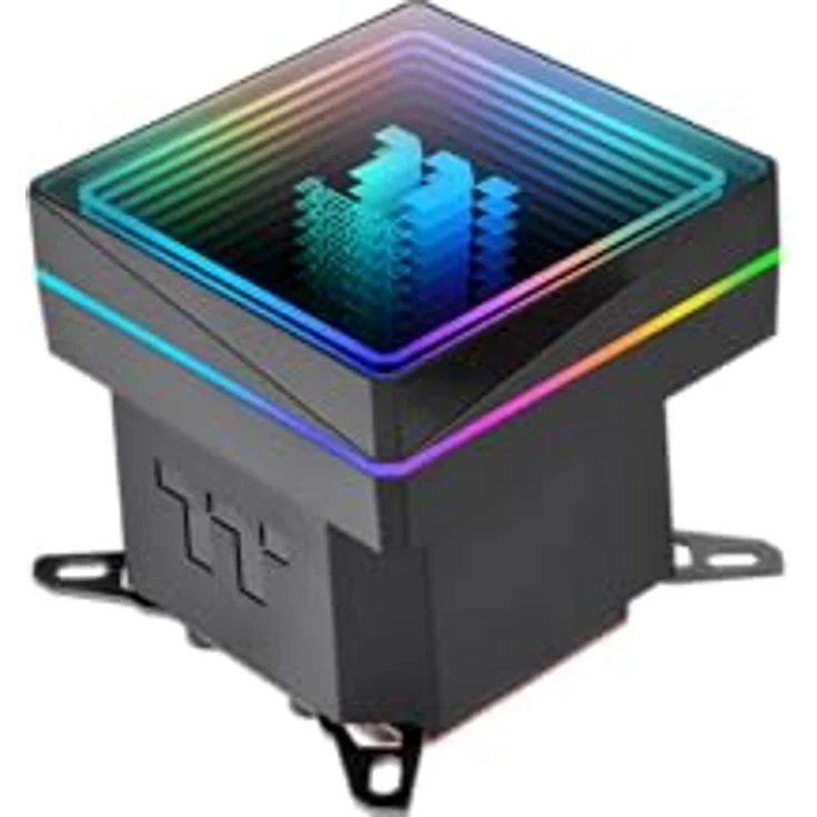 Thermaltake TH240 V3 ARGB Sync Black, AiO-Wasserkühlung mit 2x 120mm Lüftern und bis zu 2500 rpm Drehzahl, schwarz – Bild 5