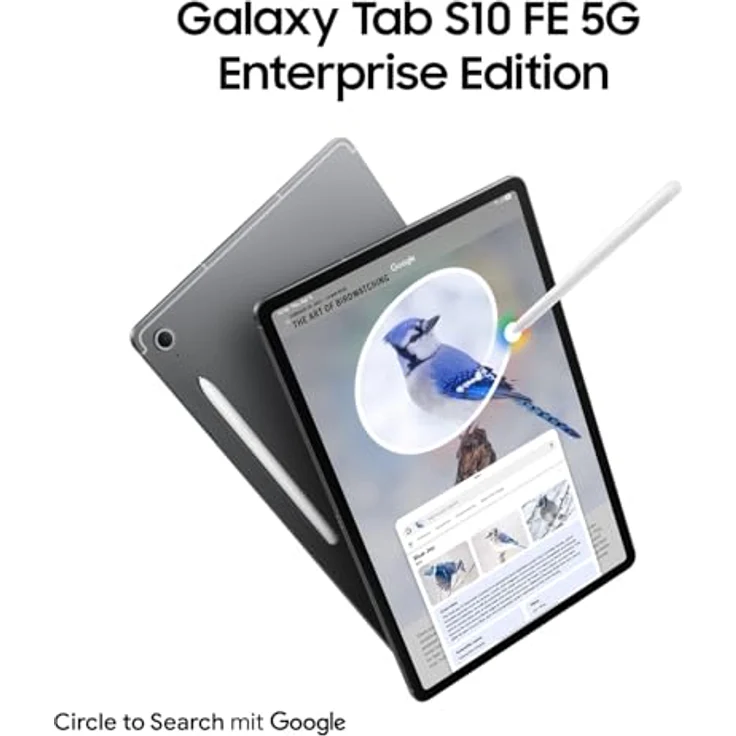 SAMSUNG Galaxy Tab S10 FE 5G Enterprise Edition EE, 10,9" TFT-Display, Exynos 1580, 8 GB RAM, 128 GB Speicher, grau, IP68, mit S Pen – Bild 2