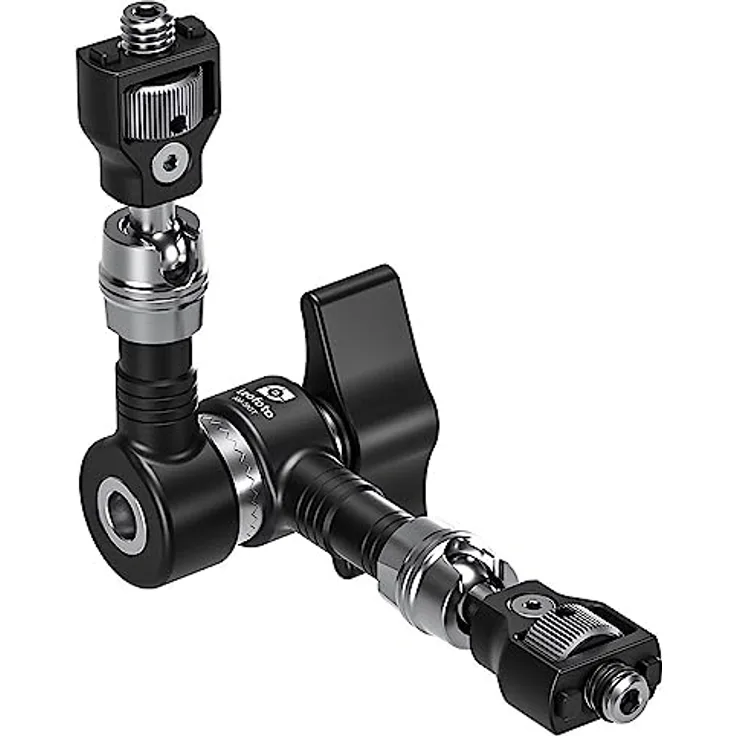 LEOFOTO Gelenkarm AM-5 KIT, Kamera-Zubehör mit 6 kg Tragkraft, inkl. zwei Adaptern, 120 mm zusammengeklappt