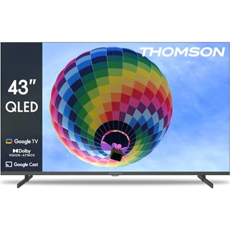Thomson 43QG4S14, 43 Zoll QLED Google Smart TV mit 4K UHD, Dolby Audio, Wi-Fi, Bluetooth 5.1, Triple-Tuner, HDMI, CI+ – Bild 1
