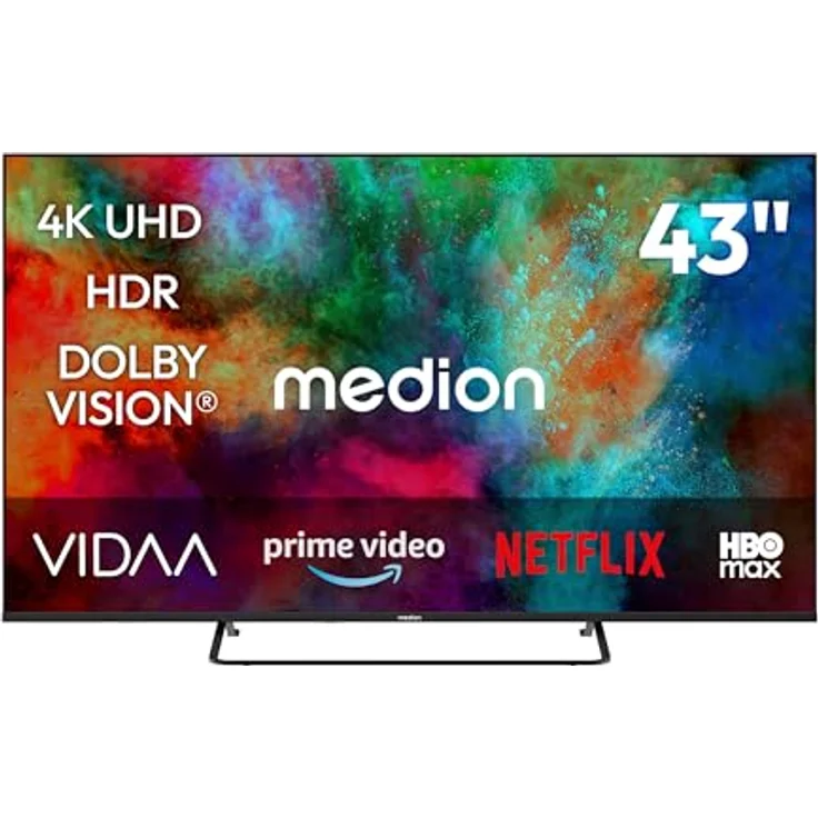 MEDION MD 843302, 43 Zoll UHD Smart-TV mit Dolby Vision HDR, HBO Max, Bluetooth und VIDAA Store – Bild 1