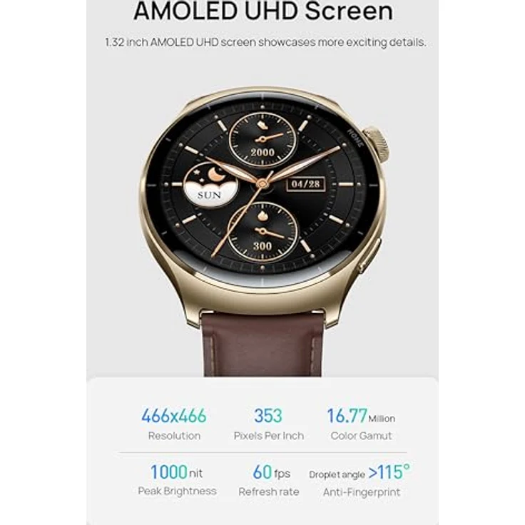 Xiaomi Mibro Lite 3 Pro (44.70 mm), Smartwatch mit 1,32 Zoll AMOLED-Display, 150 Sportmodi, GNSS-Chip und bis zu 50 Tagen Akkulaufzeit – Bild 4
