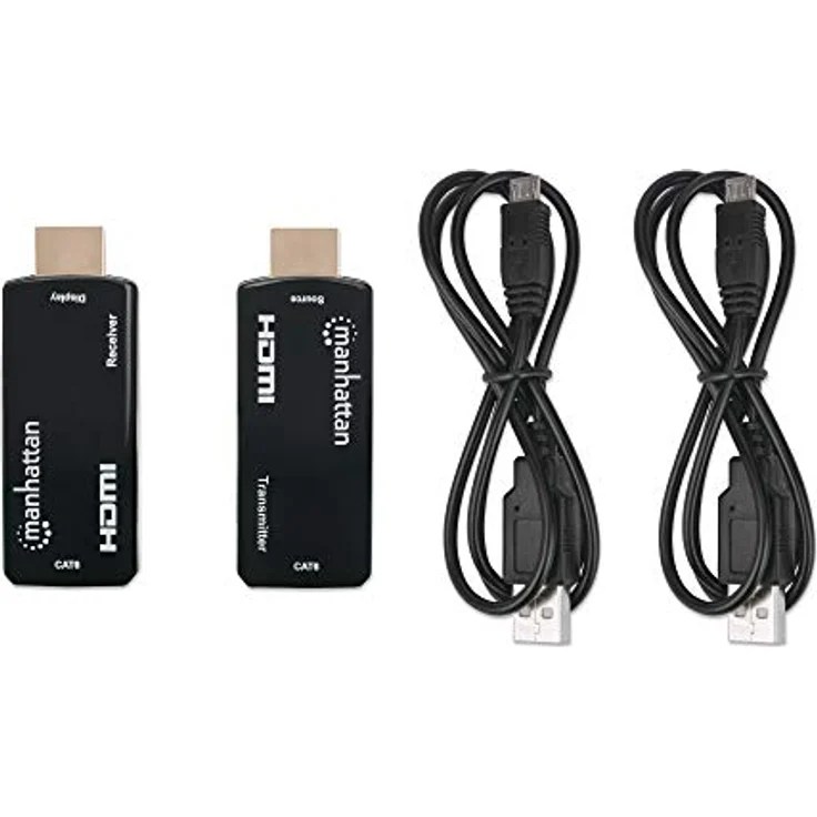 Manhattan 207539 HDMI Over Ethernet 1080p Kompakt Schwarz – Bild 4