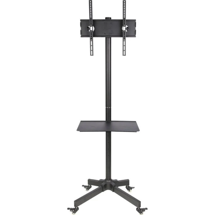 Art STO S-09 BOARD/TROLLEY, TV Ständer auf Rädern für Fernseher bis 55 Zoll, Tragfähigkeit 25 kg, Schwarz