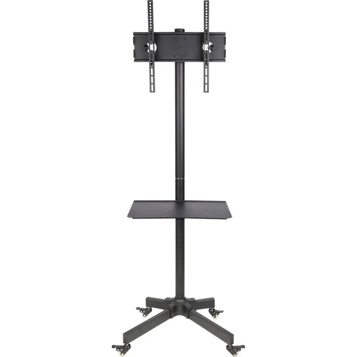 Art STO S-09 BOARD/TROLLEY, TV Ständer auf Rädern für Fernseher bis 55 Zoll, Tragfähigkeit 25 kg, Schwarz