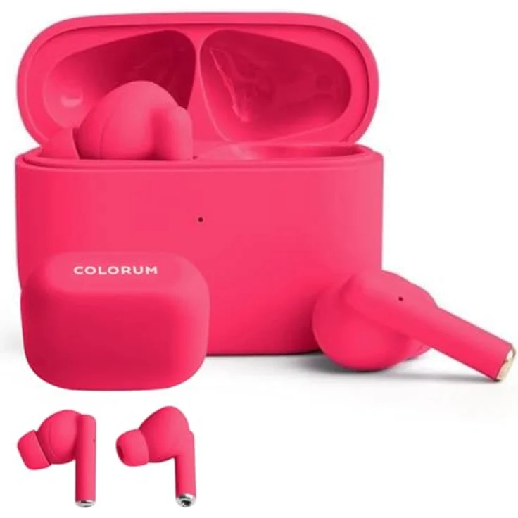 Forever COLORUM TWS Bluetooth Kopfhörer CTWS-02, kabellos mit 5 Std. Wiedergabezeit, Bluetooth 5.3, rot – Bild 1