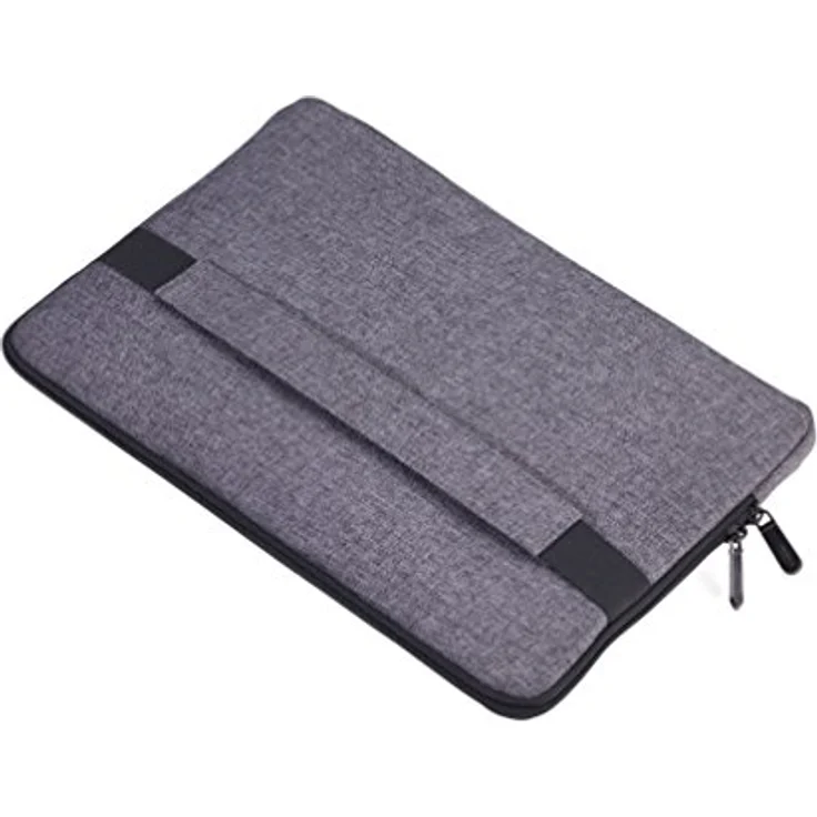 TROIKA MON CARRY IPC70/GY, Portfoliotasche für iPad Pro bis 13'', Reißverschluss, mit Fach für Dokumente und Zubehör, elastisches Bändersystem, grau – Bild 3