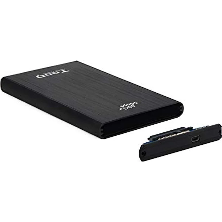 TooQ TQE-2522B - Gehäuse für 2,5 Zoll Festplatten (SATA I-II-III bis 9,5 mm Höhe, USB 3.0), Aluminium, LED Anzeige, schwarz, 50 g – Bild 4