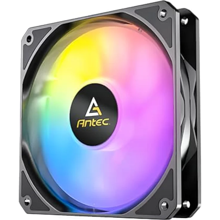 Antec P12 PWM ARGB, 120 mm Gehäuselüfter mit adressierbarem RGB, PWM-Steuerung und 60,63 CFM Luftstrom, leise mit Anti-Vibrationspads – Bild 3