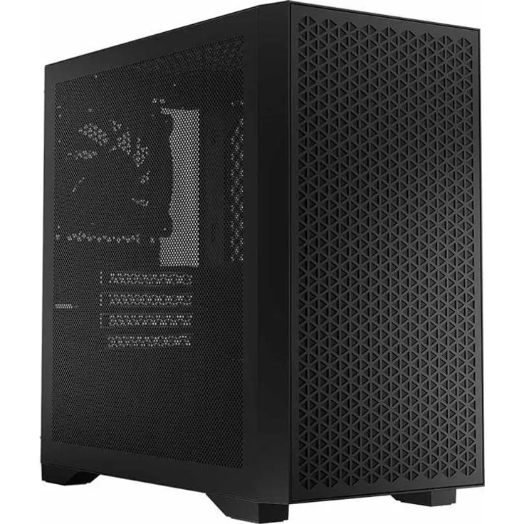 Logic Dart Pro Mini, PC Gehäuse (mATX) mit USB 3.2 Gen 2, Anti-Staubfilter und Flüssigkeitskühlung, Schwarz