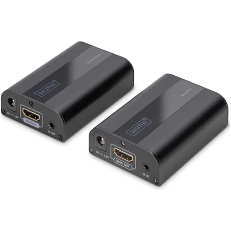 DIGITUS HDMI Extender - Ultra HD, 4K, 60Hz - Set (Sender-Empfänger) - bis zu 60 m Reichweite - Patchkabel (Cat 6, Cat 6A, Cat 7) - schwarz – Bild 4