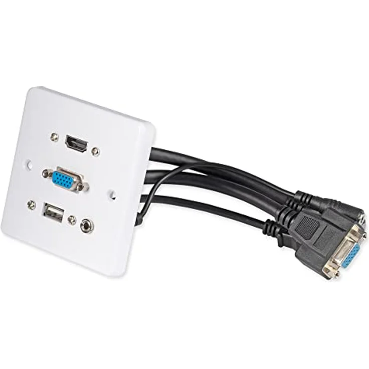 LINDY Wandanschlussplatte VGA-HDMI-USB-3.5mm Stereo 60220 - Preisvergleich – Bild 3