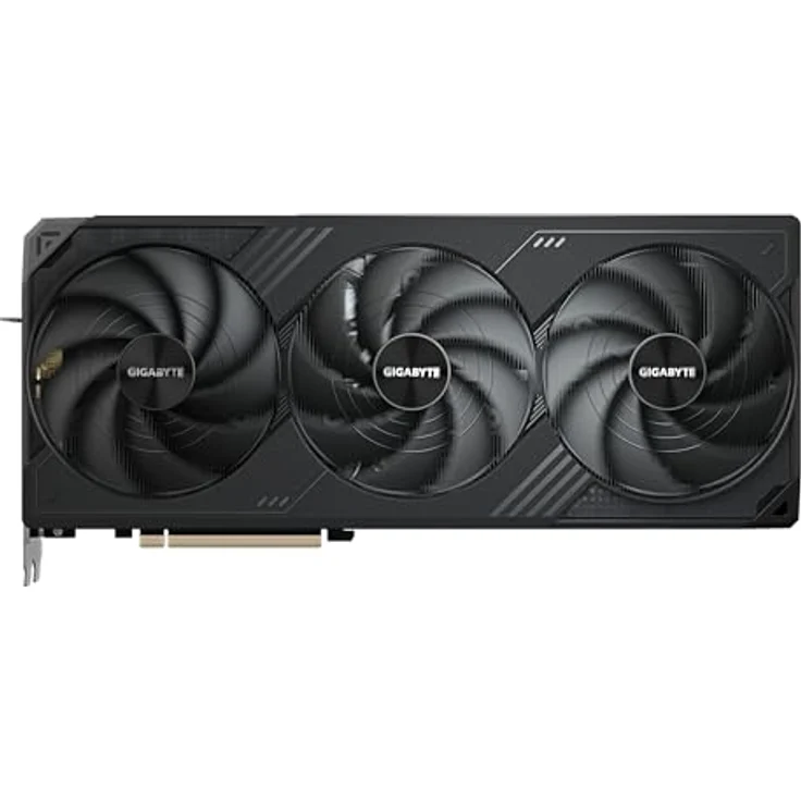 Gigabyte GeForce RTX 5090 WINDFORCE OC 32G Grafikkarte - 32 GB GDDR7, 512 Bit, PCI-E 5.0, 2467MHz Kernfrequenz, 3 x DP 2.1a, 1 x HDMI 2.1b, NVIDIA DLSS 4, GV-N5090WF3OC-32GD, schwarz – Bild 2