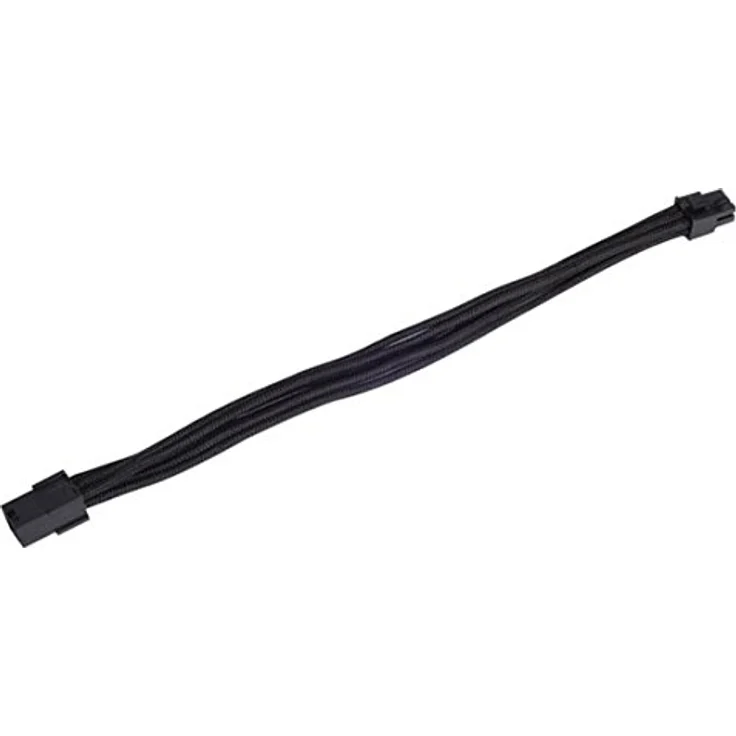 SilverStone SST-PP07-IDE6B - Netzteil-Verlängerungskable 25cm 6pin auf PCI-E 6pin, schwarz - Preisvergleich – Bild 2