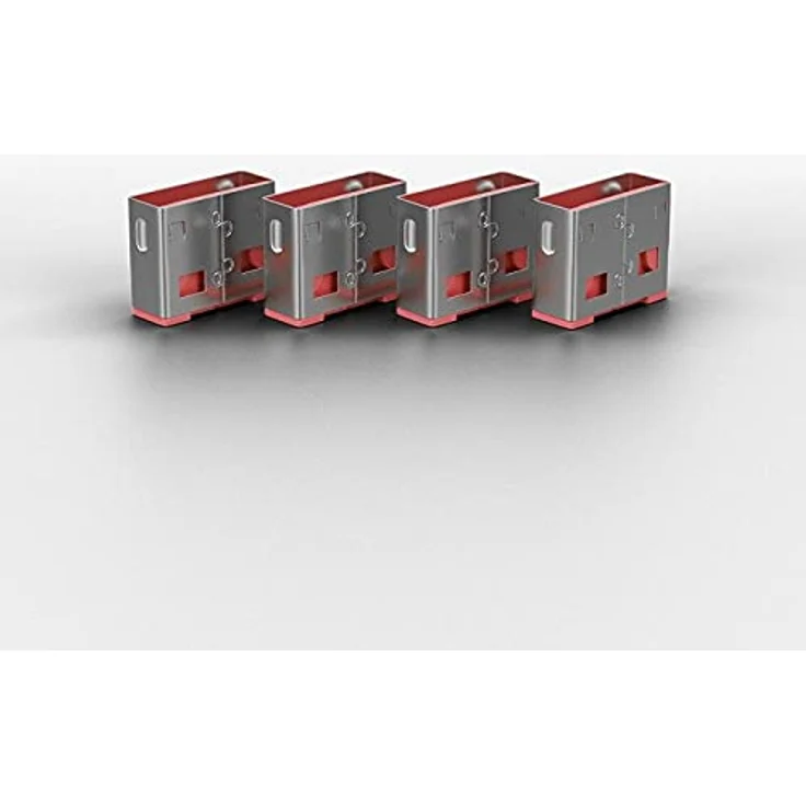 LINDY 40450 - USB Port Schloss (4 Stück) mit Schlüssel: Code Rot – Bild 3