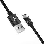 JAMEGA 2m Premium Micro USB Kabel | Nylon geflochten, High-Speed Sync & Charge, kompatibel mit Samsung, HTC, Huawei, Sony, Nokia, Kindle, PS4 XBOX Controller – Schwarz