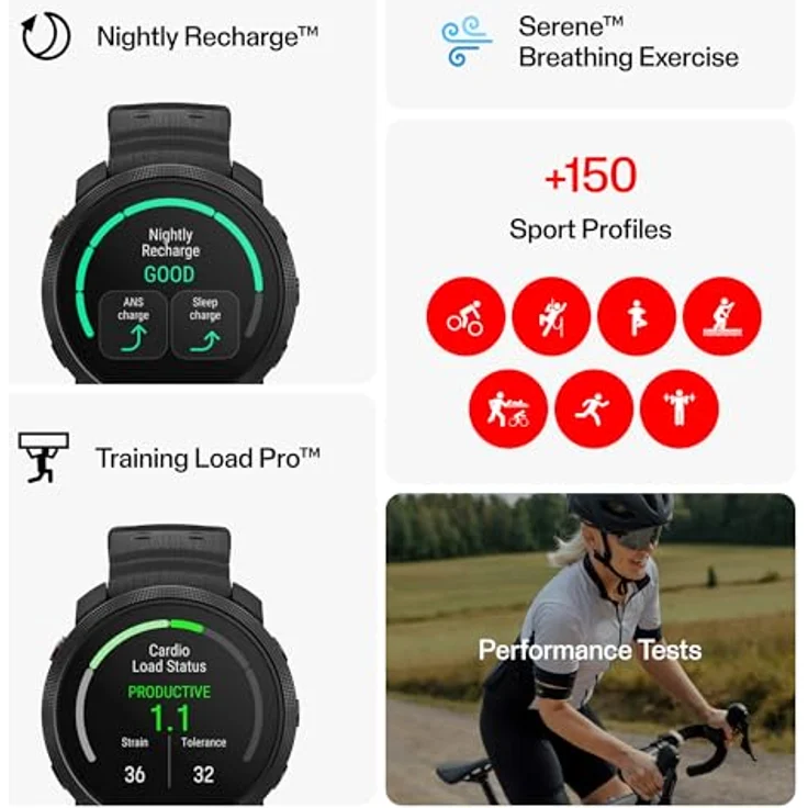 Polar Vantage M3 - Multi-Sport-Smartwatch mit AMOLED-Display, Dual-Frequenz-GPS, Turn-by-Turn-Navigation, bis zu 7 Tage Akkulaufzeit – Bild 4