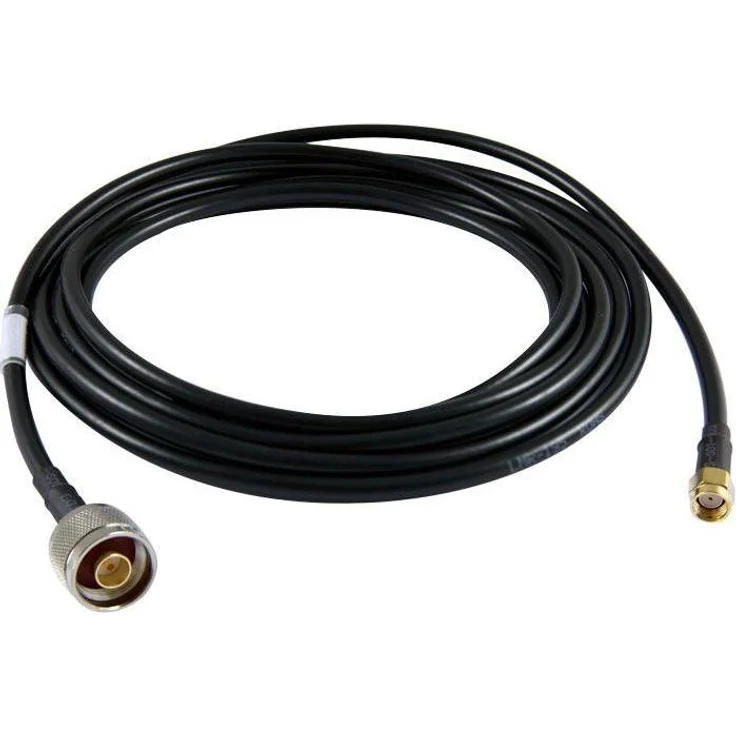 Allnet AntennenKabel LMR195, Koaxialkabel 1000 cm, SMA Male zu N-Type Male, schwarz