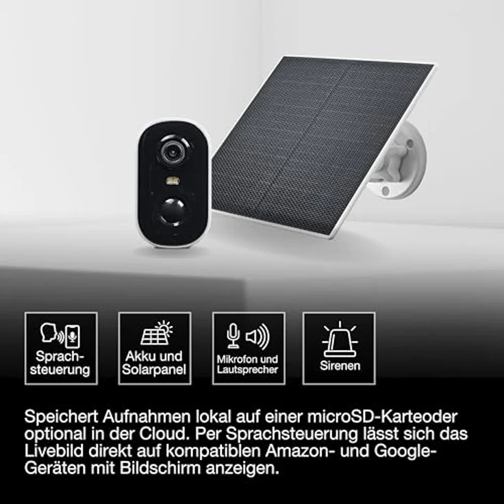 OSRAM SMART+ WIFI OUTDCAMERA BATTERY SOLAR, Überwachungskamera mit IP66 Schutz, PIR-Bewegungserkennung, weiße Farbe – Bild 3