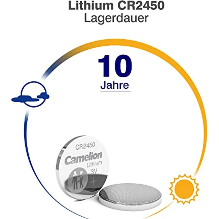 Camelion 13005450 Lithium Knopfzelle, CR2450, 5er-Pack – Bild 6
