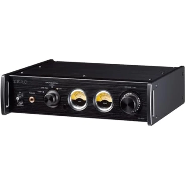 Teac AX-505-B Stereo Vollverstärker (115 Watt je Kanal, Stromsparfunktion, Kopfhörerverstärkerschaltung, Cinch-Eingang) Schwarz – Bild 2