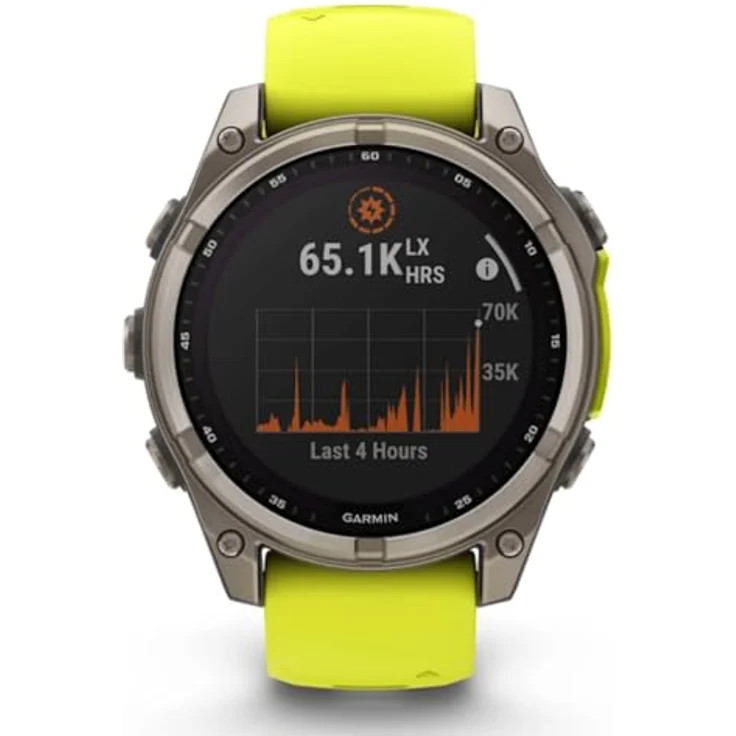 Garmin Fenix 8 Solar Sapphire Titan, 47 mm Smartwatch mit Solar-Laden, robustem Design, Multi-Sport-Funktionen und Gesundheits-Tracking – Bild 2