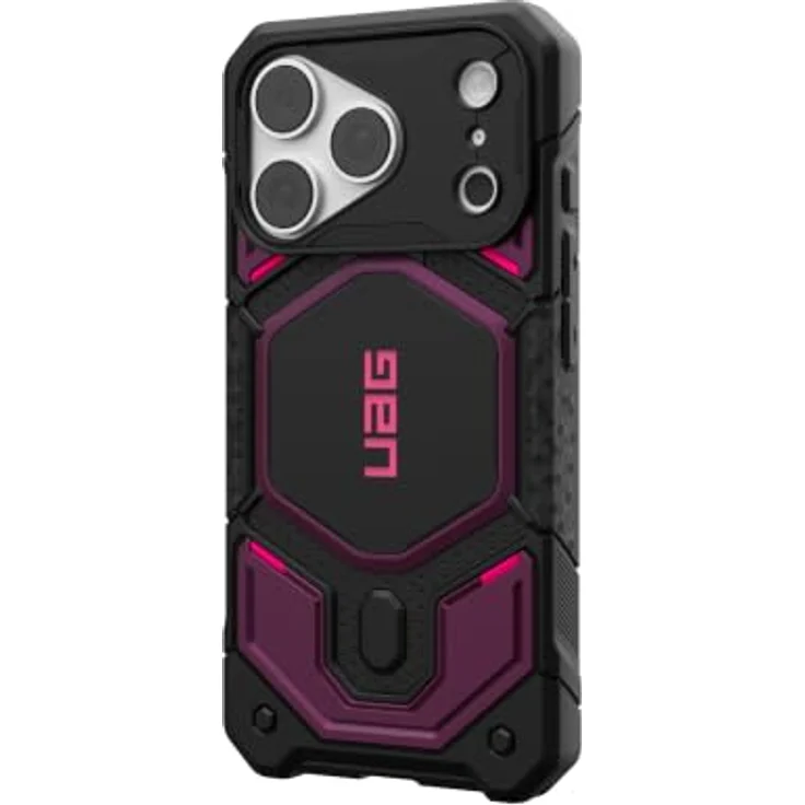 Urban Armor Gear Monarch Pro MagSafe Bumper für Apple iPhone 18 Pro, robuster Schutz in Schwarz und Violett – Bild 5
