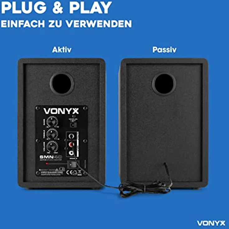 Vonyx SMN40B Aktiver Studio-Monitor 4-'-' Paar – Bild 7