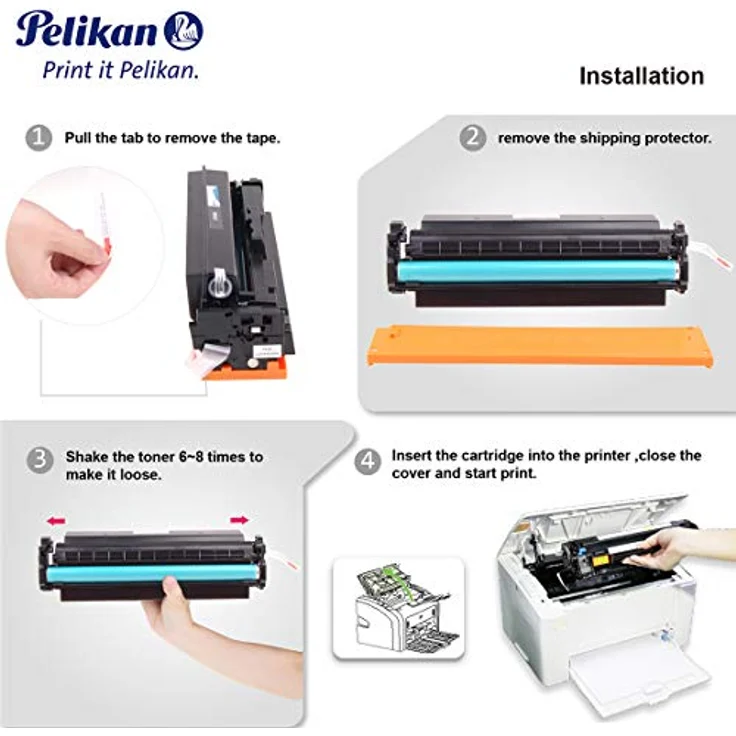 Pelikan 410A (BK), Toner mit exakter Farbwiedergabe, schwarz – Bild 3